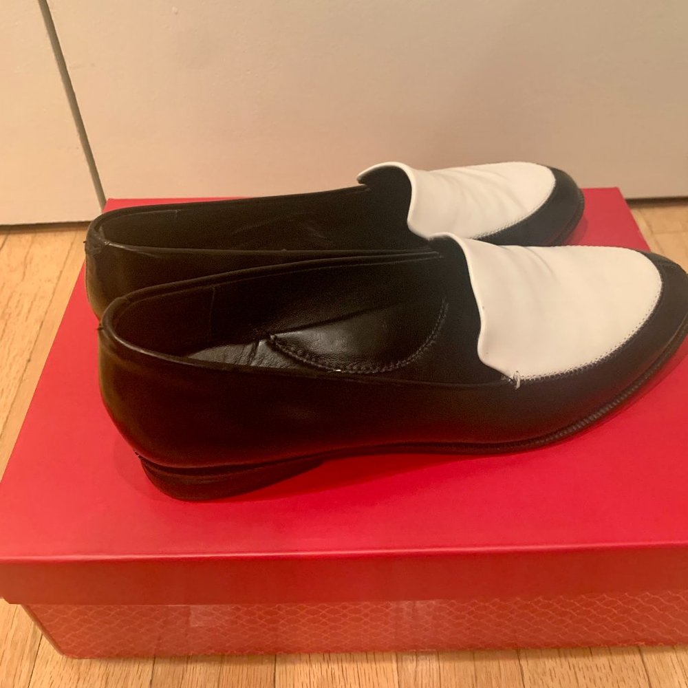 KENNETH COLE HUDSON Color-blocked Leather Loafers, Size 6.5